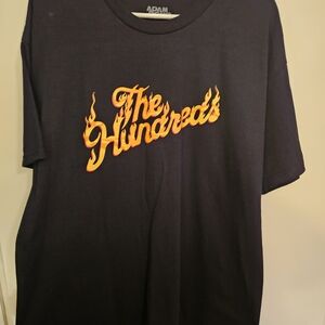 The Hundreds Black T-Shirt with Orange Logo